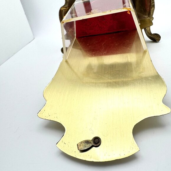 Miniature Gold Metal French Style Vitrine Plastic Shelf insert Red Velvet - Picture 14 of 16